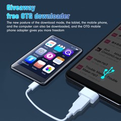 2.5in Touch Screen Bluetooth MP4/MP3 Music Player HiFi Lossless Sound FM Radio