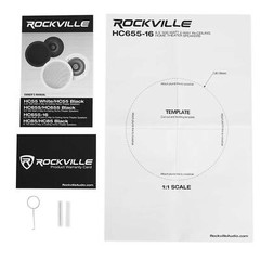 Pair Rockville HC655-16 6.5″ 500 Watt In-Ceiling Home Theater Speakers 16 Ohm