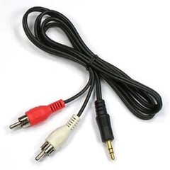 1m 3.5mm Jack Aux to 2 RCA Audio Video Cable Stereo Y Splitter Cable AV Adapter