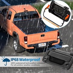 EWAY Tailgate Handle Rear Backup Camera for 2004-2016 Factory Texture Black