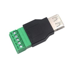 USB 2.0 5 Pin Female Terminal Block Connector, USB Plug Bolt Screw Solderless…