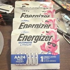 X4 Energizer Ultimate Lithium AA Batteries 24 Pack, Lithium Composition,huge lot