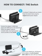 HDMI to USB C Adapter (4K@60Hz) AR Glasses XREAL One Air 2 Pro/VITURE Luma/Ra…