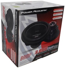 Power Acoustik BAMF-154 15″ 3800 Watt Car Audio Subwoofer DVC 4-Ohm Sub