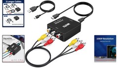 High-Quality RCA to HDMI Converter for Stunning 1080P Visuals – With Cables New