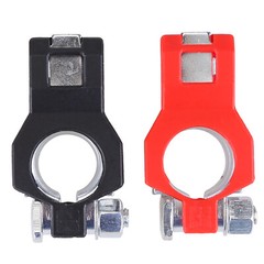 2x Car Battery Terminal Clamp Connectors Positive Negative Release Disconnect