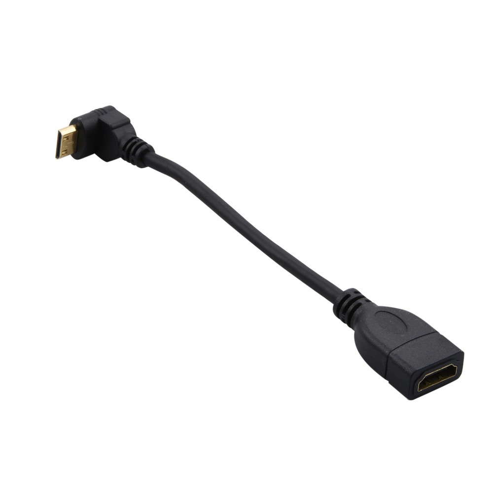 Mini HDMI Male to HDMI Female Cable 90 Degree 0.15M 1080P Full HD Lossless