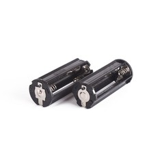 2pcs 3-AAA Battery Holder Cylindrical Case Shell For Flashlight Round Circular