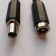 10sets DC Power 5.5×2.5mm Male Female Plug Jack Connector Cable Socket CCTV B209