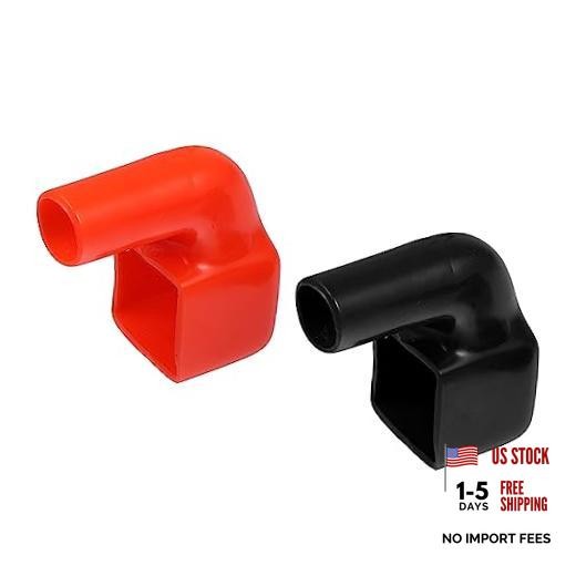 1 Pair Battery Terminal Insulation Covers, 40mm Length 10mm 0.39″ Car Battery