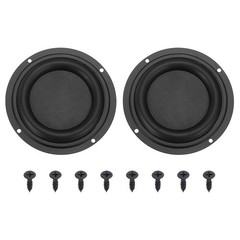 2 Pcs Passive Radiator 4 Inch Round Woofer Vibrating(with 8pcs Screw)