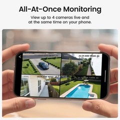aosu Security Cameras Outdoor Wireless, 4 Cam-Kit, No Subscription Required,
