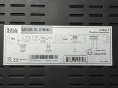 Monoblock Car Amplifier Metal Plastic 1100 Watts Low High Level Inputs