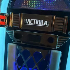 Victrola Lighted Jukebox Style CD Player with FM Radio, Red/White/Black