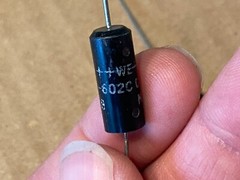2 NOS Vintage 1970s Western Electric 20 uf 35v Tantalum 602C Capacitors TESTED