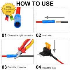 16 Pack 4 Types Fuse Tap, Upgraded 12V Car Add a Circuit Fuse Tap Kit