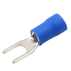 Baomain Insulated Fork Spade Wire Connector Electrical Crimp Terminal 14-16AWG(1
