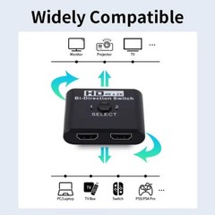 4K X 2K HDTV Bi-Direction 2-Port Splitter Switch for Laptop PC PS3 PS4 TV Box
