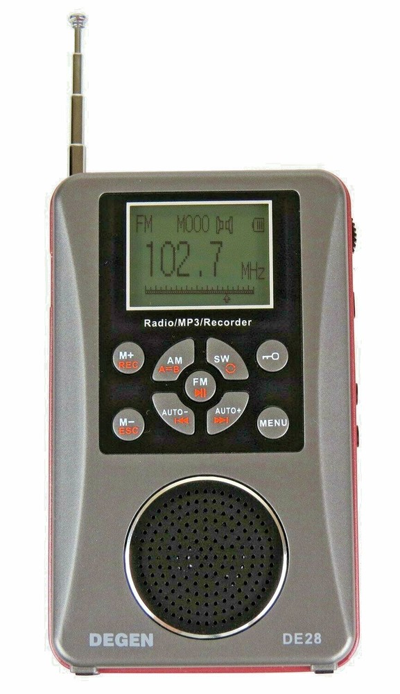 DEGEN DE28 Rechargeable AM FM ShortWave Radio Voice Recorder MP3 Player