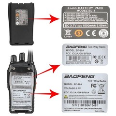 2 x Baofeng BF-88A 40-48 Hours Working Two-way Ham Radio 5W 16CH Walkie Talkie