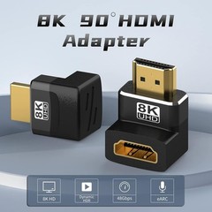 4-Pack 8K HDMI 2.1 Angle Adapter 90° 270° Gold Plated 4K/8K HDR eARC