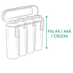 6 GREEN AA AAA BATTERY BATTERY PLASTIC STORAGE CASE HOLDER BOX USA SHIP