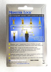 Monster Lock Master Pin Modular Speaker Cable Termination Post 2 Pairs SOLDER ON