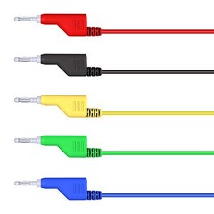5PCS Stackable Banana to Banana Plug Test Banana Plug to Banana Plug 3.3ft/1m