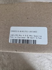 EMR 65316-0/MC (5G) 50-WATT UHF DUPLEXER. 440-470 Mhz