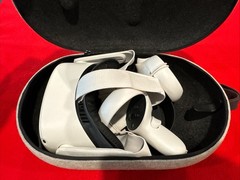 Meta Oculus Quest 2 128GB VR Virtual Reality +L/R Controllers Cord Case Complete