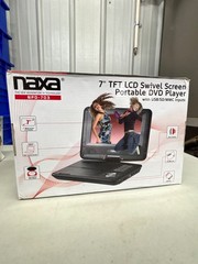 NAXA NPD703 7in TFT LCD Swivel Screen Portable DVD Player with USB/SD/MMC