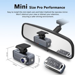 4K Mini Dash Cam Front，Front Dash Camera for Cars，WiFi Car Camera with Voice …
