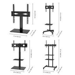 VEVOR TV Stand Mount Swivel Universal / Mobile Floor TV Stand Adjustable Height