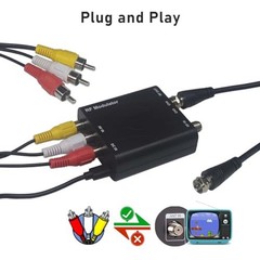 For RCA AV to RF Converter Supports Multiple Device Connections CH3 CH4