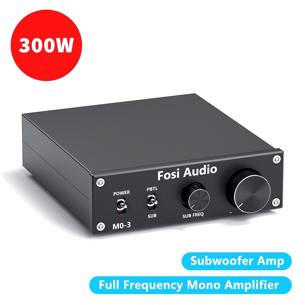 Fosi Audio M03 200W TPA3255 Subwoofer Amplifier Mini Mono Channel Amp W/ 32V/5A