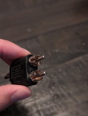 Audio Connectors Adapter Plug RCA Y Splitter AV Audio Converter 1Male to 2Male