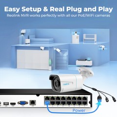 Reolink 16CH NVR Network Video Recorder for Security Camera System with 4TB HDD