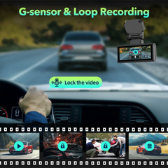 Toguard DC19 2160P Dash Cam Car Front Rear 4K + 4K Dual Car Camera with 128GB SD