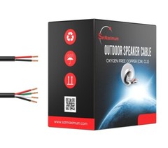 12/14/16AWG Speaker Cable OFC Outdoor CL3 Rated Direct Burial Bulk Wire Lot