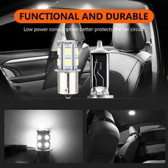 10 X Super White 1156 1141 13-SMD RV Camper Trailer LED Interior Light Bulbs 12V