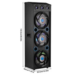 Bluetooth Triple 12” Woofer & 1” Tweeter Recording High-Performance PA Speaker
