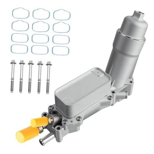 Full Aluminum Engine Oil Cooler 3.6 Oil Filter Housing Aluminum Cap 2011-2023