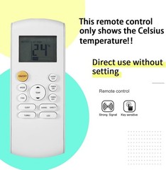 Easy-to-Use Infrared Remote for Midea Air Conditioners – Black, Compact Design