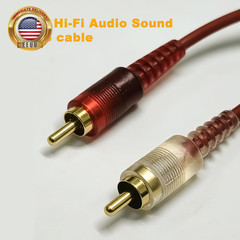 RCA Cables, 2 RCA Stereo Audio Cable – 5 Feet. | Gold-Plated | 2-Male to 2-Male