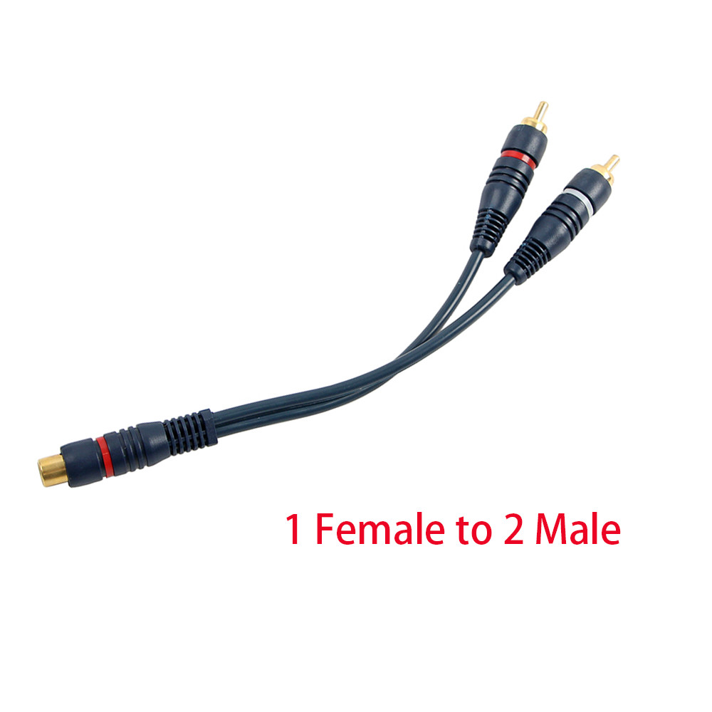 Audio Y-Converter Splitter Adapter RCA 1 Male To 2 Female RCA 1 Female To 2 Male
