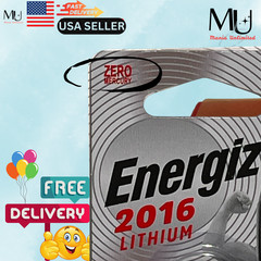 2 PACK ENERGIZER CR2016 ECR2016 Fresh Stock Lithium Battery Exp Date 2033+