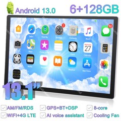 13.1”Android 8 CORE 6+128GB Car stereo Headunit DSP Carplay 2K QLED GPS FM 2DIN