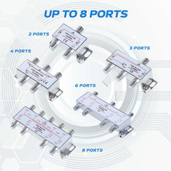 Cables Direct Online 3 Way Bi-Directional 5-2300 Mhz Indoor and Outdoor Waterpro