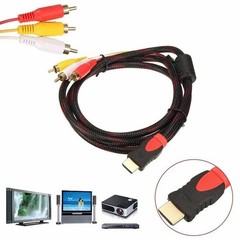 1080P HDMI Male To 3 RCA Video Audio AV Component Converter Adapter Cable HDTV
