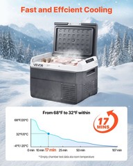 VEVOR Car Refrigerator 25/30/40/50L Portable Freezer Cooler Fridge for Camping